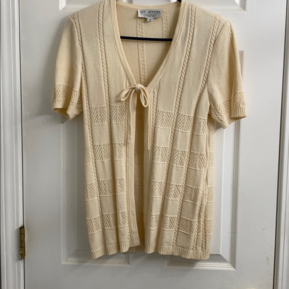 St. John Knit collection short sleeve sweater